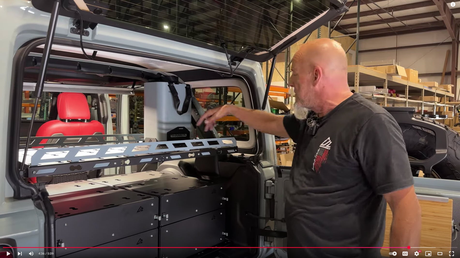 Load video: Jeep JLU MASS Cargo Shelf Installation Video