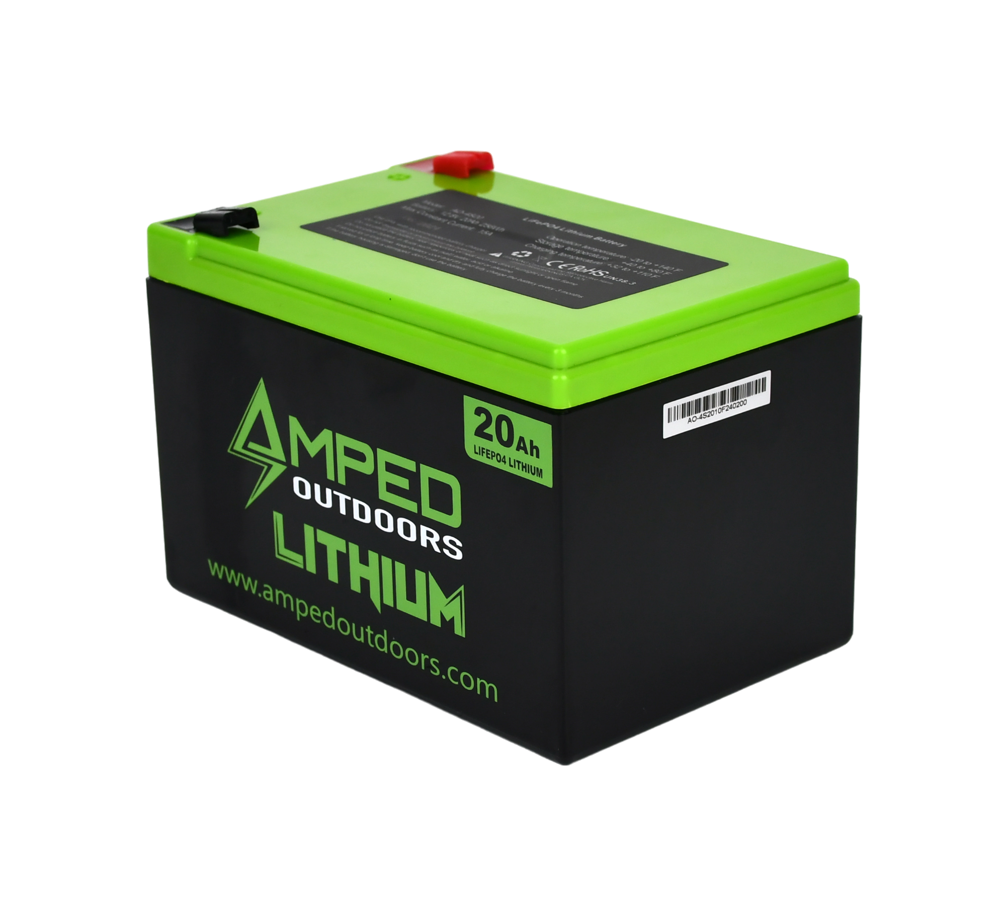 Amped Outdoors 20Ah Lithium Battery (LiFePO4)