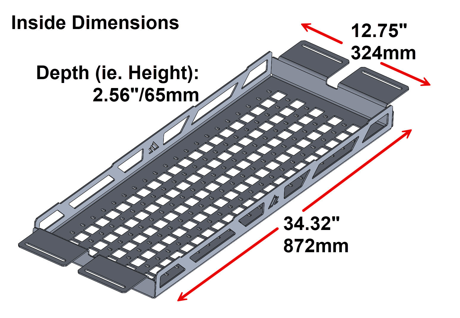 Tool Tray for Ford Ranger Bed RAIL System