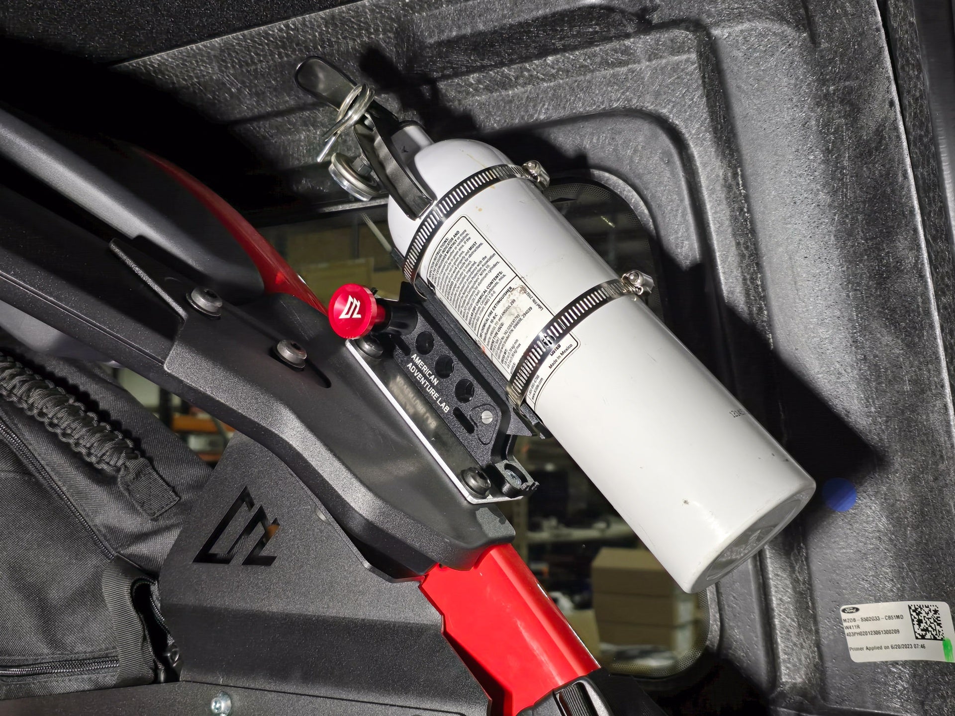 Ford Bronco Rear Roll Bar Fire Extinguisher Mount