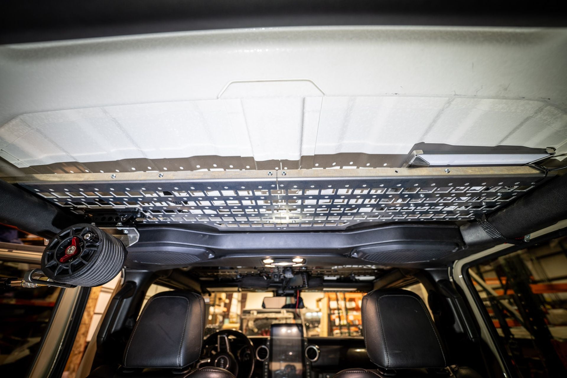 Jeep Wrangler JLU and Jeep Gladiator JT Rear Overhead MOLLE Shelf