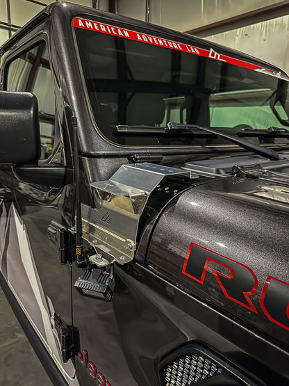 Jeep Wrangler JL/JT A-Pillar Light and Antenna Brackets