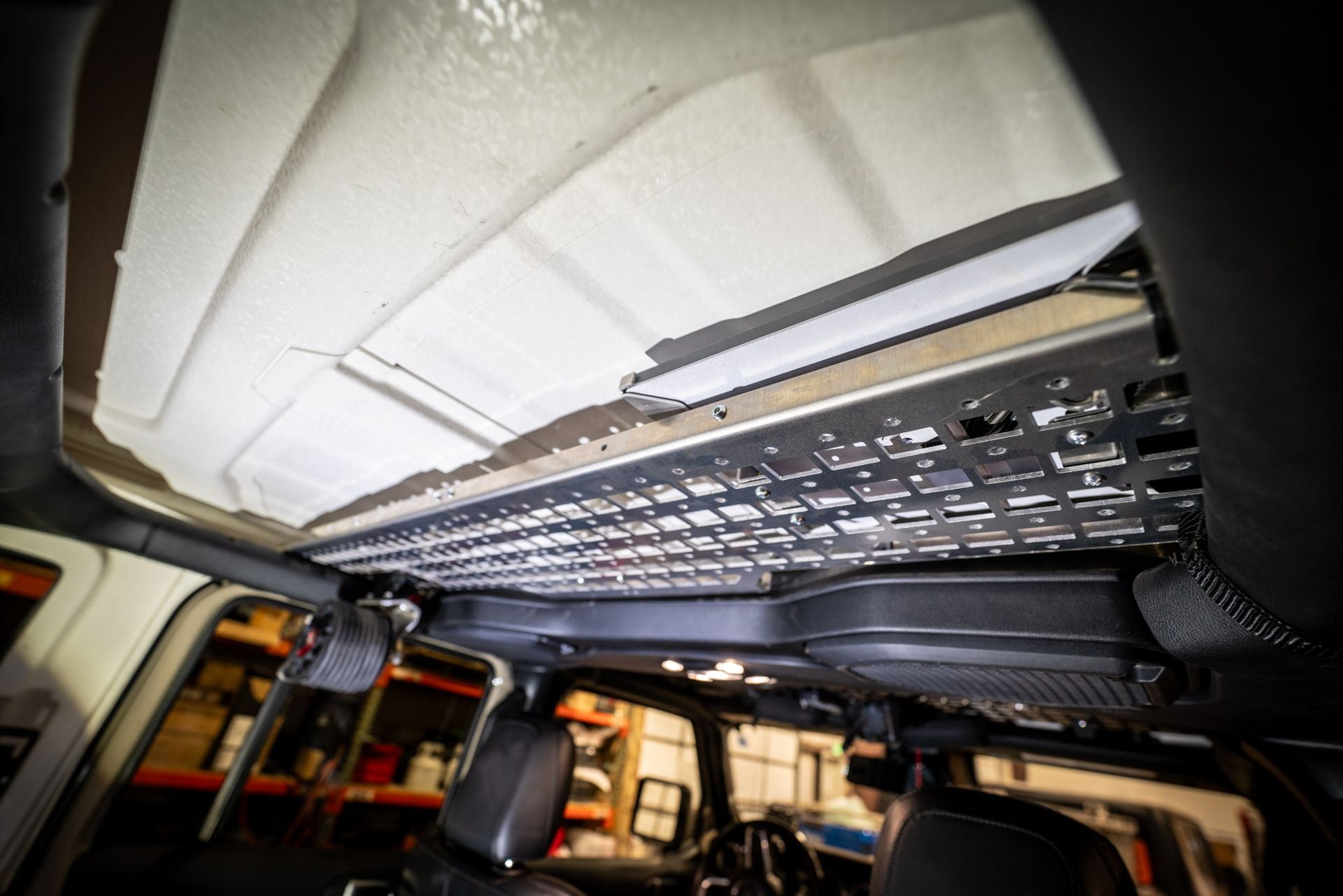 Jeep Wrangler JLU and Jeep Gladiator JT Rear Overhead MOLLE Shelf